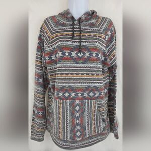 Brooklyn Cloth Classic Patterned Hooded Sweater Hoodie Size Large Y-3378